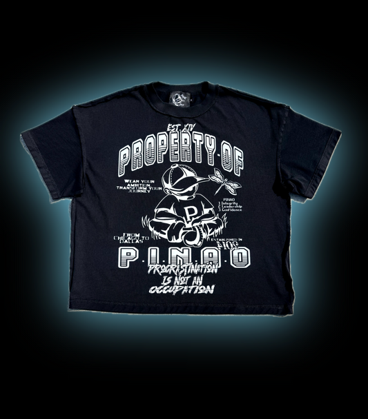 BLACK PROPERTY REVERSE TEE