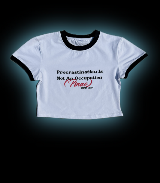 BLACK CROPPED BABY TEE