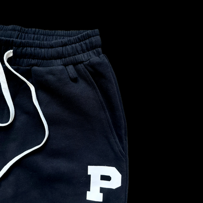 BLACK 3/4 SHORTS
