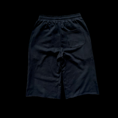 BLACK 3/4 SHORTS