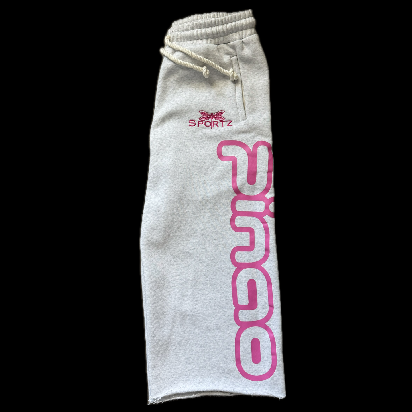 GREY OVERSIZED CUT OFF SWEATS