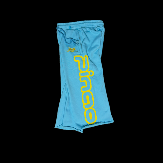 BLUE OVERSIZED CUT OFF SWEATS