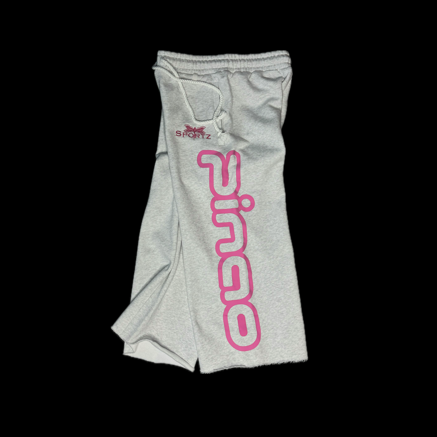 GREY OVERSIZED CUT OFF SWEATS