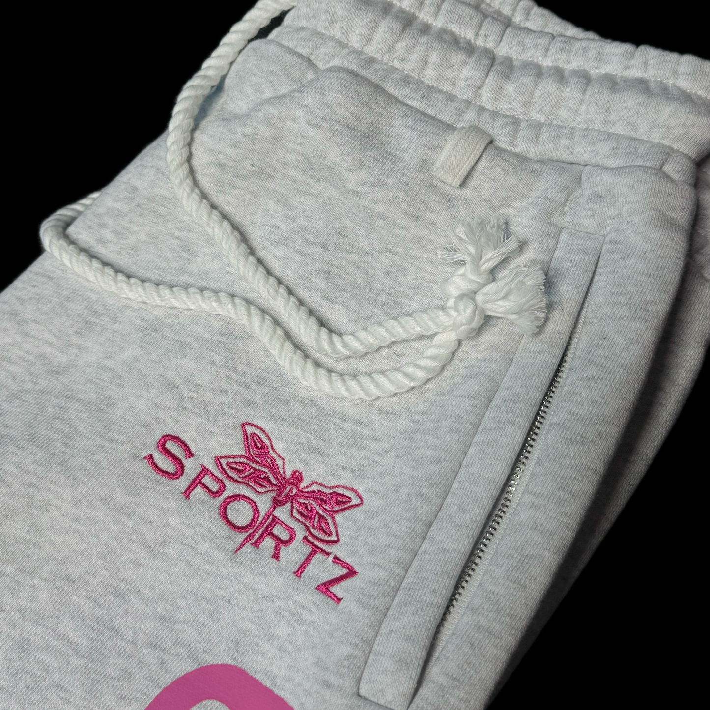 GREY OVERSIZED CUT OFF SWEATS