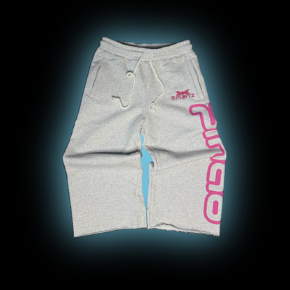 GREY OVERSIZED CUT OFF SWEATS